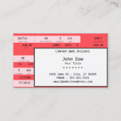 Carte De Visite billet concert (personnalisable) (Devant)