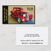 Carte De Visite Billet d'admission pour le salon de l'Auto ou le (Devant / Derrière)