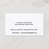 Carte De Visite Billet d'admission pour le salon de l'Auto ou le (Dos)