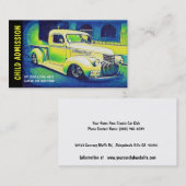 Carte De Visite Billet d'admission pour le salon de l'Auto ou le (Devant / Derrière)
