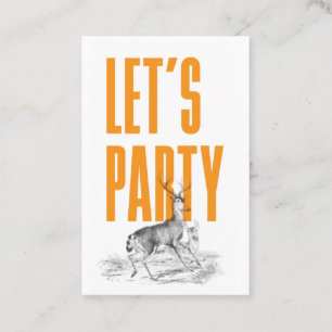 Carte De Visite Billet de cerf vintage