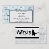 Carte De Visite billet de concert (Devant / Derrière)