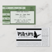 Carte De Visite billet de concert (Devant / Derrière)