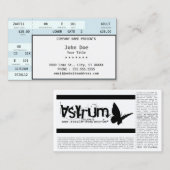 Carte De Visite billet de concert (Devant / Derrière)