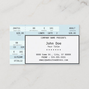 Carte De Visite billet de concert