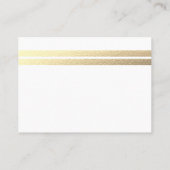 Carte De Visite Billet de fête d'anniversaire Chic Gold Foil (Dos)