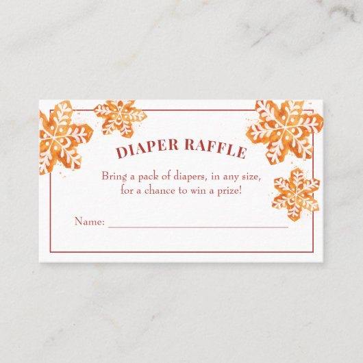 Carte De Visite Billet de rabat au Baby shower biscuit de Noël (Devant)