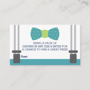 Carte De Visite Billet de rabat, Baby shower de Cravate de chaudiè