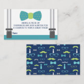 Carte De Visite Billet de rabat, Baby shower de Cravate de chaudiè (Devant / Derrière)