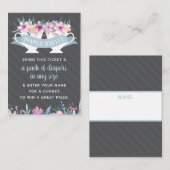 Carte De Visite Billet de rabat, Baby shower Tea Party (Devant / Derrière)