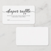 Carte De Visite Billet de rabat de Baby shower de fuseau noir (Devant / Derrière)