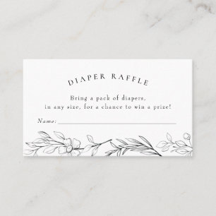 Carte De Visite Billet de rabat de Baby shower Fleur sauvage moder