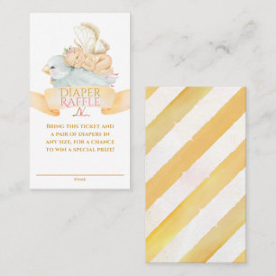 Carte De Visite Billet de rabat pour bébé fée et couche d'oiseau