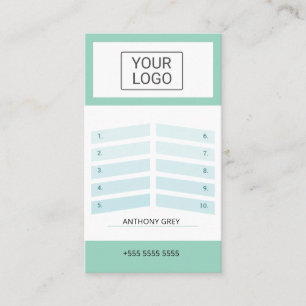 Carte De Visite Billet de saison élégant vert olive personnalisé p