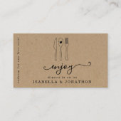 Carte De Visite Billet nourriture, bon repas gratuit (Devant)