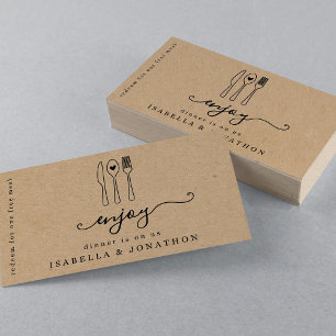 Carte De Visite Billet nourriture, bon repas gratuit