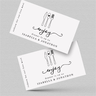 Carte De Visite Billet nourriture, bon repas gratuit