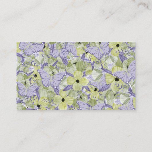 Carte De Visite Billet rabat Baby shower à papier papillon (Dos)