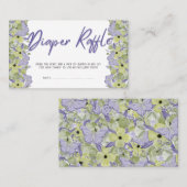 Carte De Visite Billet rabat Baby shower à papier papillon (Devant / Derrière)