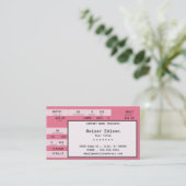 Carte De Visite billet rose de concert (Debout devant)