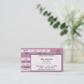 Carte De Visite billet rose de concert (Debout devant)
