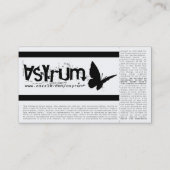 Carte De Visite billet rose de concert (Dos)