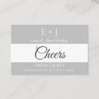 Billet simple Gray Mariage Réception Boisson Bille