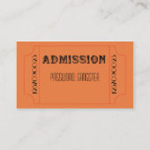 Carte De Visite Billets de la soirée à thème "Speakeasy" des année (Dos)