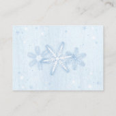 Carte De Visite Billets de rabat de couches Blue Snowflake (Dos)