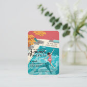 Carte De Visite Billets de remise d'anniversaire de la piscine des (Debout devant)