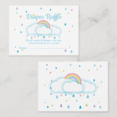 Carte De Visite Billets de rousseur de couches Baby shower Raindro (Devant / Derrière)
