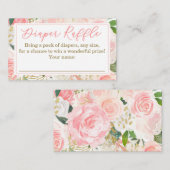 Carte De Visite Billets de rousseur rose et or Floral (Devant / Derrière)