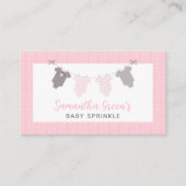 Carte De Visite Billets de tirage au sort pour fille Clothesline (Devant)