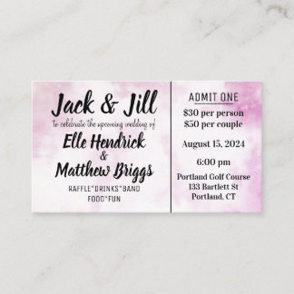 Carte De Visite Billets Jack et Jill