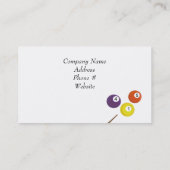 Carte De Visite Billiard Balls (Dos)