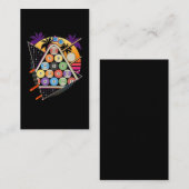 Carte De Visite Billiard Vaporwave 80s 90s Snooker Pool Player (Devant / Derrière)