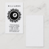 Carte De Visite BILLIARDS tribaux (Devant / Derrière)