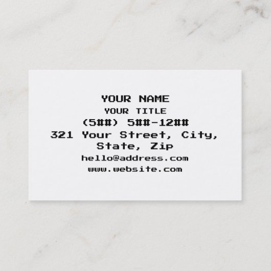 CARTE DE VISITE BINARY BRO (Dos)