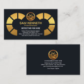 Carte De Visite Binoculums d'or Falcon privé Enquêteur privé (Devant / Derrière)