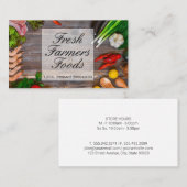 Carte De Visite Bio local | Agricoles | Aliments entiers (Devant / Derrière)