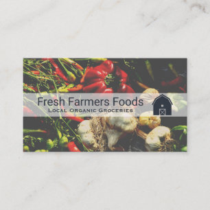 Carte De Visite Bio local Farmers Market Produits frais