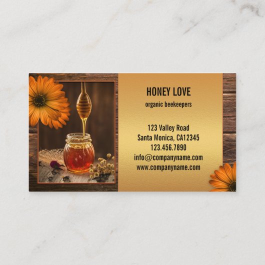 Carte de visite bio pour l'apiculture (Dos)