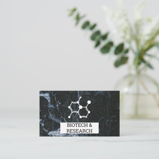 Carte De Visite Bio Tech Molecule | Marbre (Debout devant)