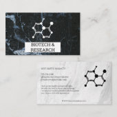 Carte De Visite Bio Tech Molecule | Marbre (Devant / Derrière)
