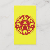 CARTE DE VISITE BIOHAZARD (Dos)