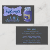 Carte De Visite Biologique naturel| Confusion de bleuets| Confitur (Devant / Derrière)