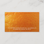 Carte de visite biologique orange frais de (Dos)