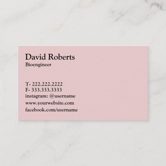 Carte De Visite Biologiste de la bulle Talk (Dos)