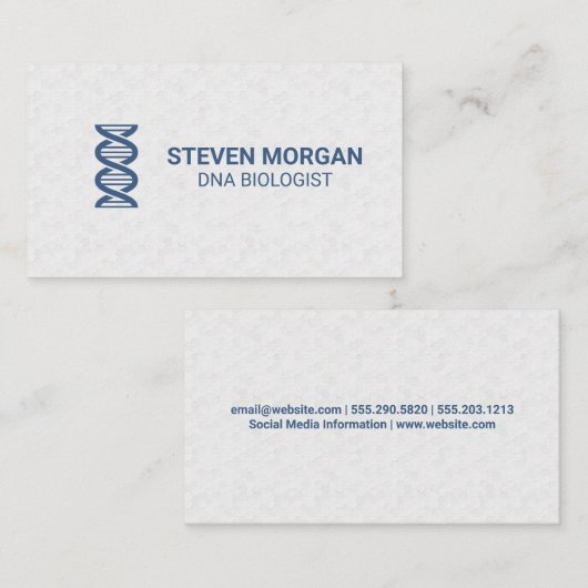 Carte De Visite Biologiste | Icône ADN (Devant / Derrière)