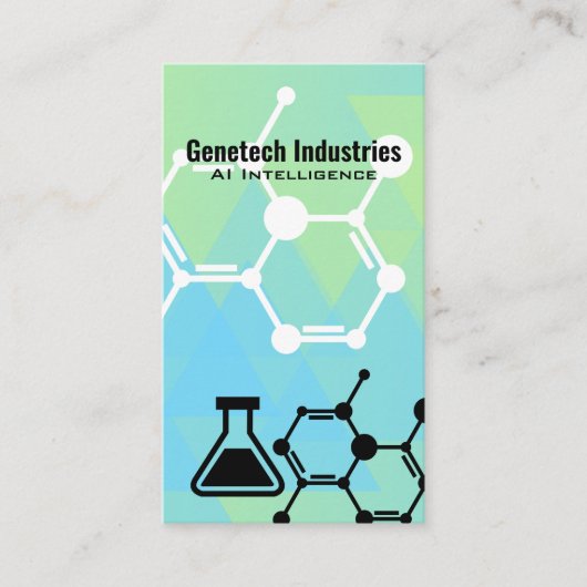 Carte De Visite Biology Tech | Molecule | Science | AI (Devant)